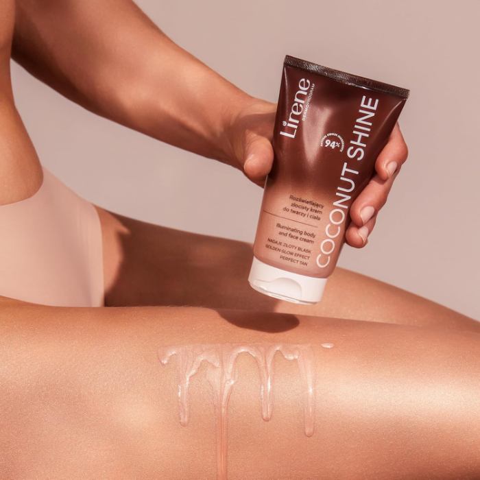 LIRENE COCONUT SHINE ILLUM BODY & FACE CREAM 150ML